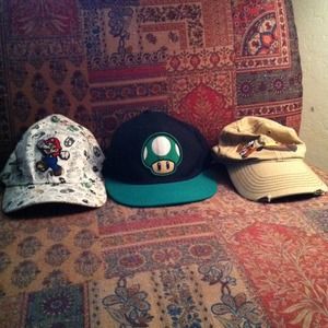 Lot of 3 Nintendo Hats