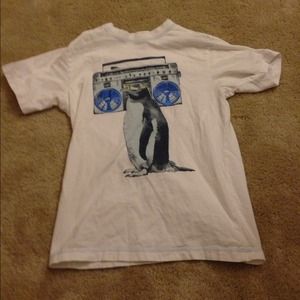 Penguin boom box t shirt boys