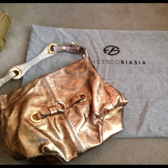 Francesco Biasia Gold/Pewter purse
