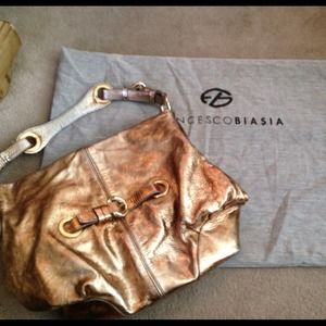 Francesco Biasia Gold/Pewter purse