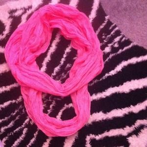 Pink infinity scarf