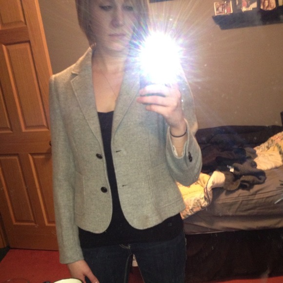 Banana republic school boy grey wool blazer