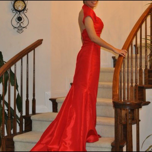 Gorgeous Custom Long Red Prom Dress