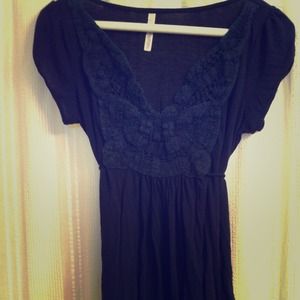 Cotton & Crochet Navy Blue top