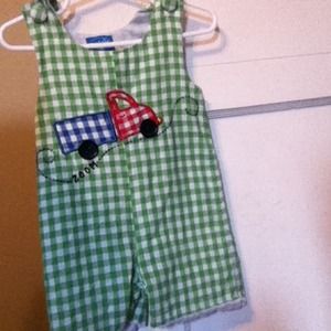 Mud pie truck romper 12-18months