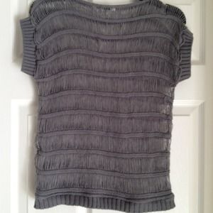 ❤Hold❤Sheer grey cotton / acrylic mix top