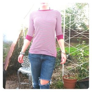 Urban outfitters pink/purple striped shirt