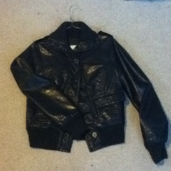 Black "leather" jacket