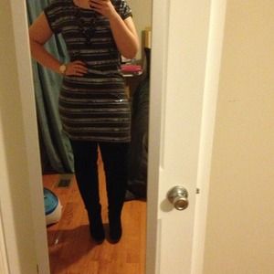 Over the knee suede wedge boots