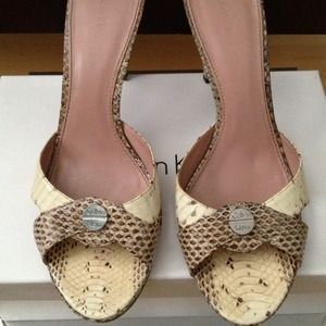 Calvin Klein snake leather sandals