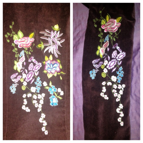 VELVET EMBROIDERED BLAZER - Picture 4 of 5