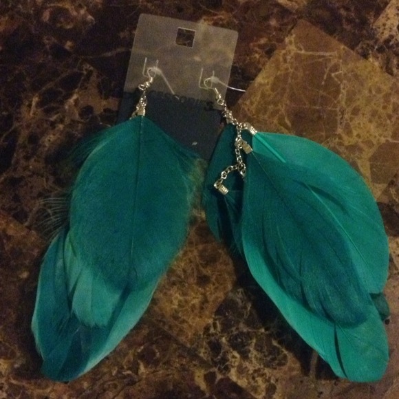 Cute feathered earrings - Picture 1 of 1