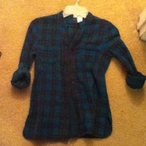 Blue Plaid top