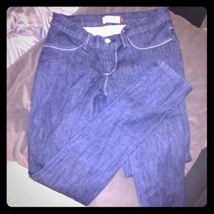 Dark blue stretch straight leg jeans sz 5