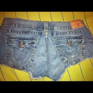 Authentic True Religion brand jeans denim shorts