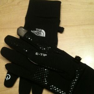 Women's black Northface Etip gloves- size small
