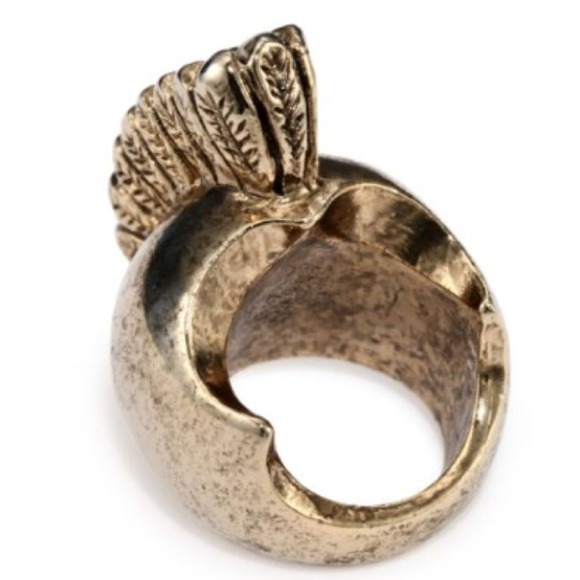 14k gold plated Erin Wasson Warrior ring 🆕 - Picture 1 of 2
