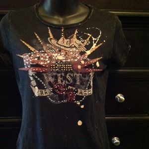 Gorgeous sequined black shirt