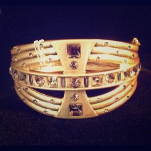 Brand new, gold and rhinestone bracelet