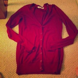 ❌RESERVED❌ Long Burgundy Cardigan