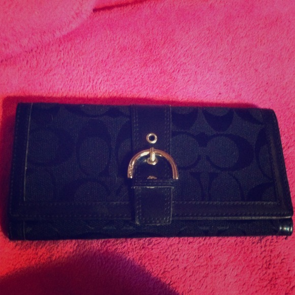 Coach black wallet.