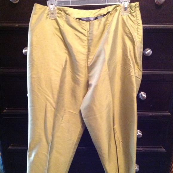 Ankle length lime green pants