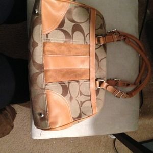Tan coach bag