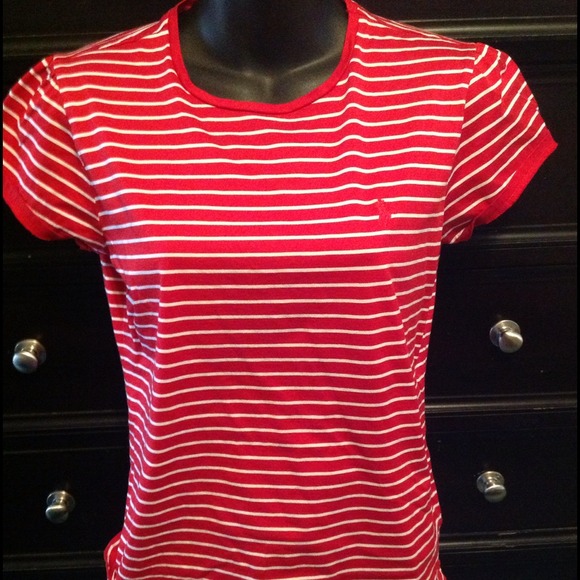 Red and white striped shirt