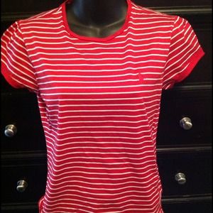 Red and white striped shirt