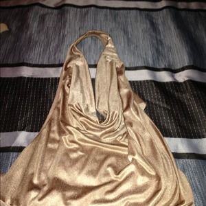 SOLD IN BUNDLE! Gold backless top