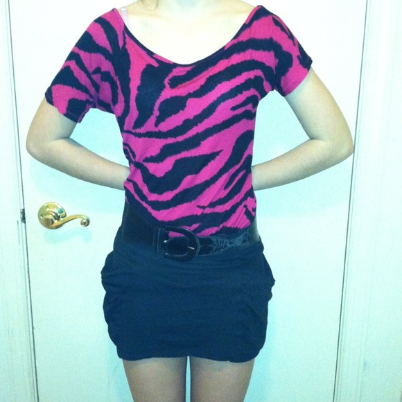 Pink zebra shirt