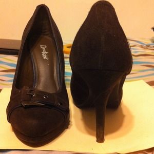 Brown high heel shoes