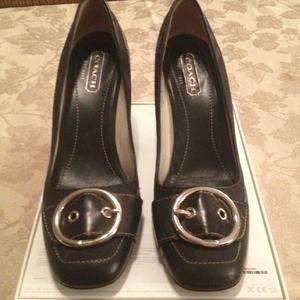 Real  Black coach high heel