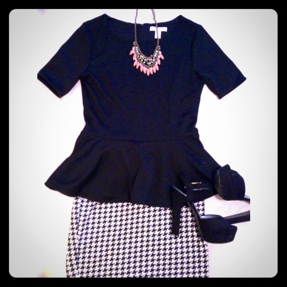 Black Peplum top