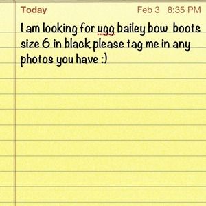 Looking for ugg bailey now boots size 6 please :)