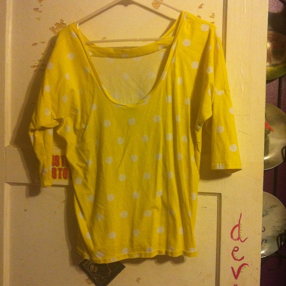 Yellow and white shirt