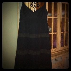 REDUCED!!!!! BCBG MaxAzria Black Silk Ruffle Dress
