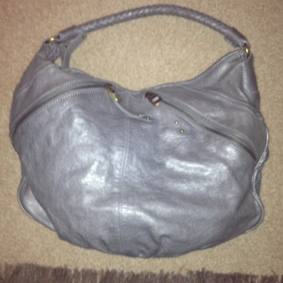 Banana Republic grey leather bag