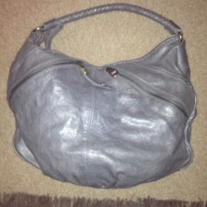 Banana Republic grey leather bag