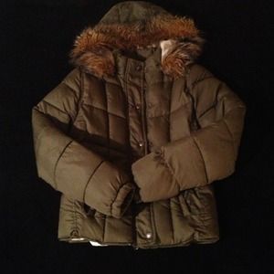 Forest green fitted winter coat!!