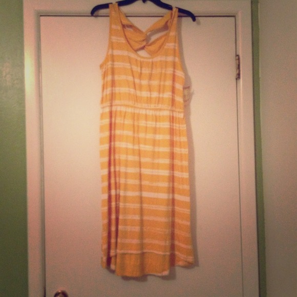 Sonoma yellow and white striped dress - Picture 1 of 1