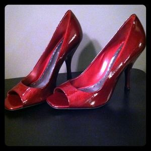 BCBG Girls Ruby Red Peep-Toe