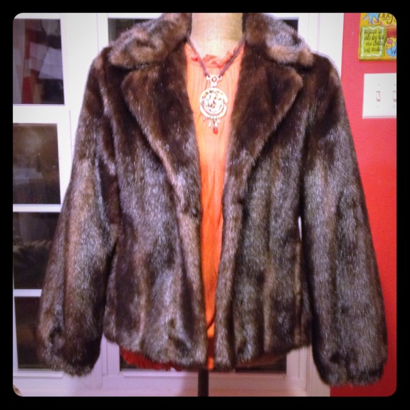 Fabulous Furs® Faux Sable Jacket/Coat Size S/M
