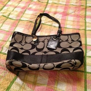 Authentic Black & Grey Signature Tote