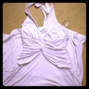 White Bebe Halter Dress