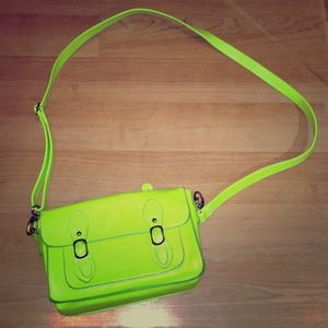 Neon Green Crossbody Satchel