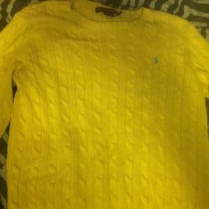 yellow polo sweater