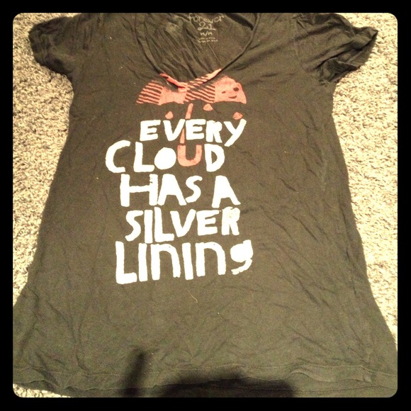 Black tee with cute graphic tee