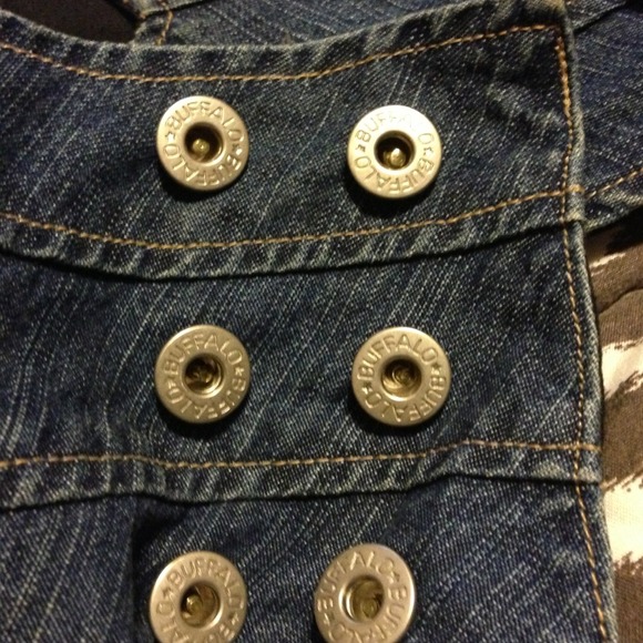 David button denim belt
