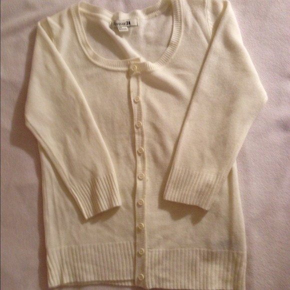 Forever 21 white cardigan